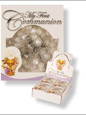 First_Holy_Communion_Rosary_White
