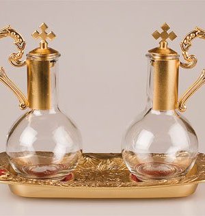 Gold Magnetic Cruet Set